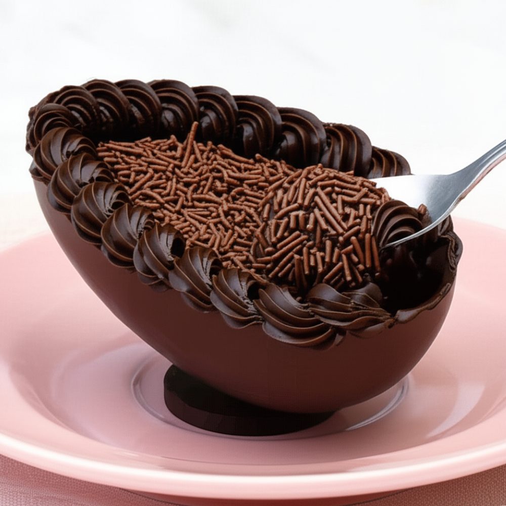 Ovo de Páscoa Recheado com Brigadeiro